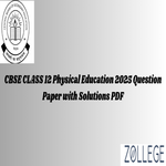 CBSE Board Class 12 Physical Education Question Paper 2025